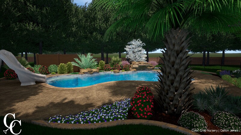 3D Pool Landscaping Design