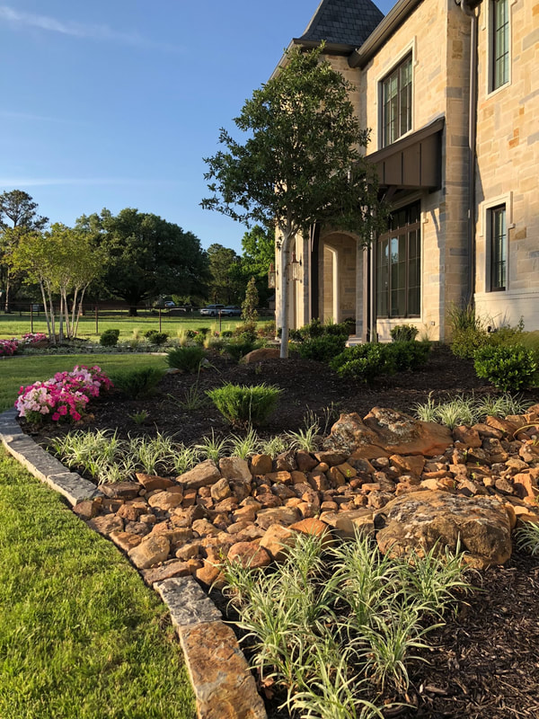 Custom Landscape with Dry Creek Bed