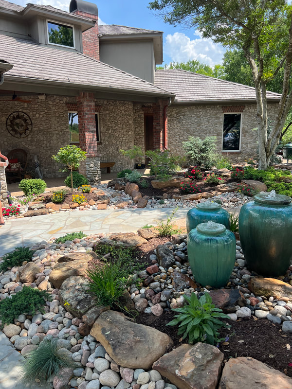 Custom Landscape with Water Feature